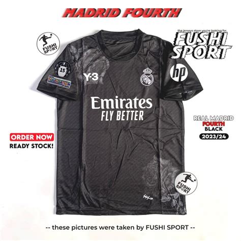 Jual Jersey Baju Bola Madrid Y Hitam Full Patch New Grade