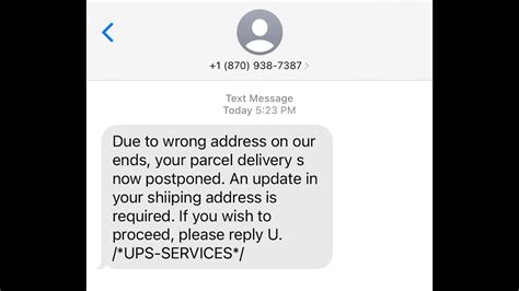 A Ups Scam Text Message Youtube