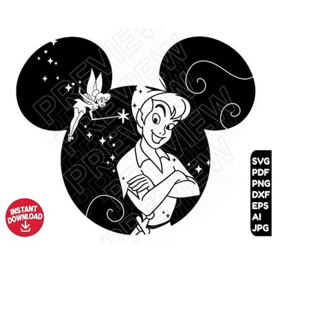 Peter Pan Svg Tinkerbell Svg Png Clipart Cut File Layered Inspire My Xxx Hot Girl