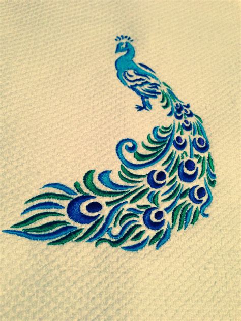 GG1174A Peacock Embroidery Design Full Color By GnGDesigns