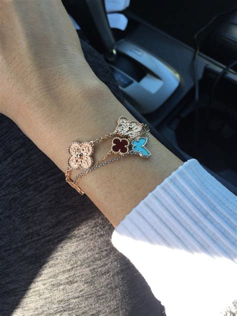 Vca Sweet Alhambra Bracelet With Cartier Love Cuff Luxury Jewelry