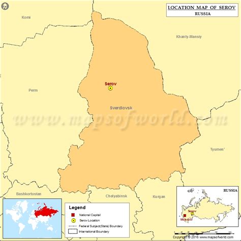 serov location  serov  russia map