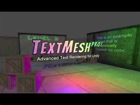 Text Mesh D Avec Option Avanc Dans Unity Asset Textmesh Pro Youtube