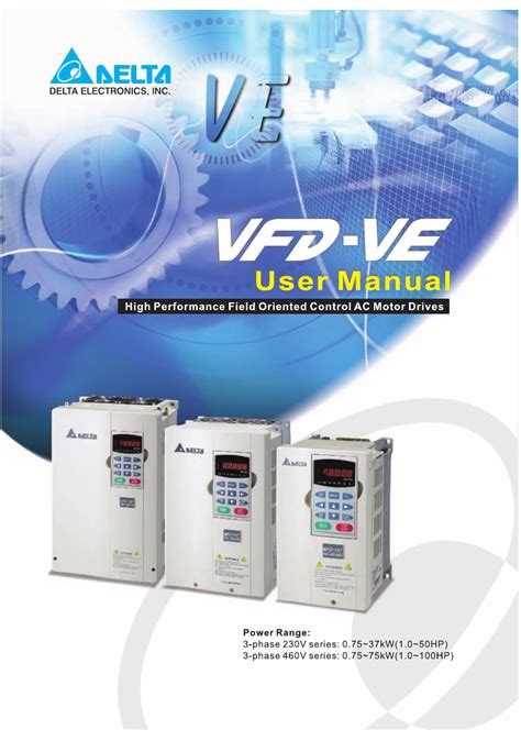 Delta Electronics Ac Motor Drive Vfd Ve Series User Manual Pages