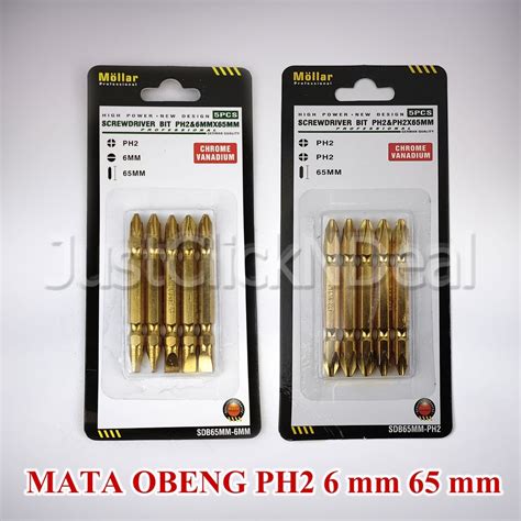 Jual Mollar Mata Obeng Bor Angin Set Ph Mm Mm Buah Plus Minus