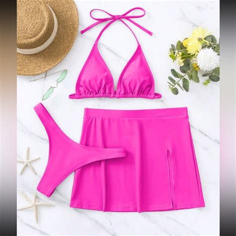 Swim Boho Pieces Bikini Swimsuit And Skirt Cover Up Set Poshmark