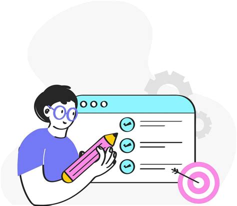 Vector Illustration Of Cartoon Man Ticking Check Mark In Website Or