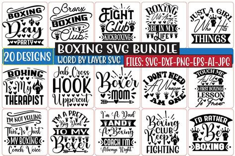 Boxing Svg Bundle Bundle Creative Fabrica