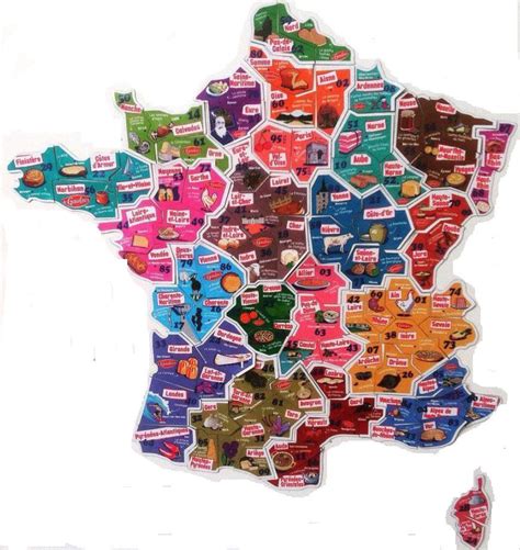 magnet le gaulois carte de france departements bord pour carte de