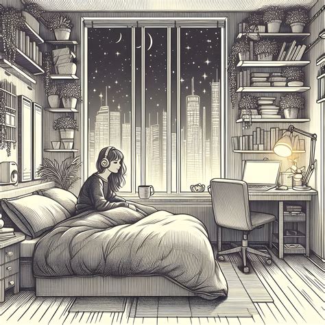 Download Lo Fi Woman Music Royalty Free Stock Illustration Image