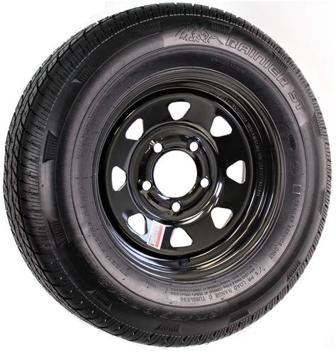 Rainier Trailer Tire And Rim St R R Lrd Black