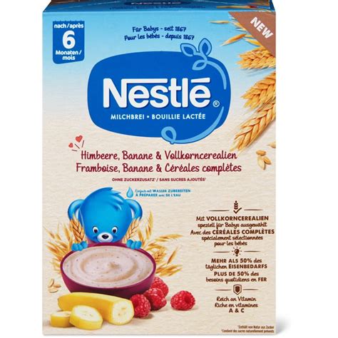 nestle infant cereals  milk rapsberry  banana   months
