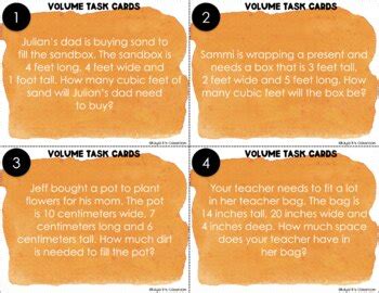 Volume Task Cards Word Problems By ABCs With Mrs B TpT