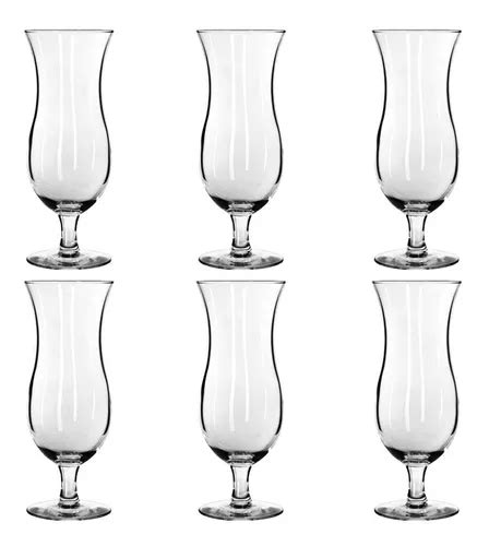 Set Copas Hurricante De Cristal Tragos Daiquiri Milk Shake Mercadolibre