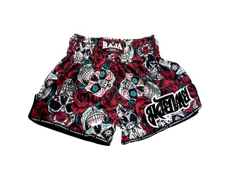 Raja Muay Thai Satin Shorts Skull Top Muay Thai Gear