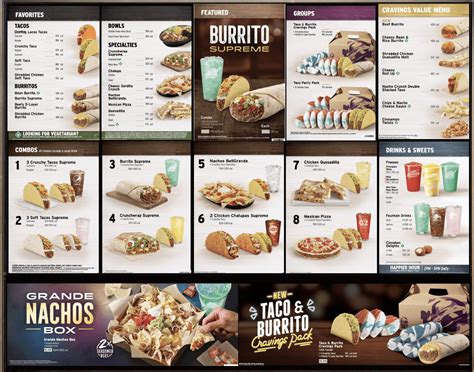 Taco Bell Menu Nutrition Chart Besto Blog