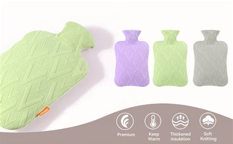Amazon Samply Hot Water Bottle With Cover L Hot Water Bag For Hot And Cold Compress Hand
