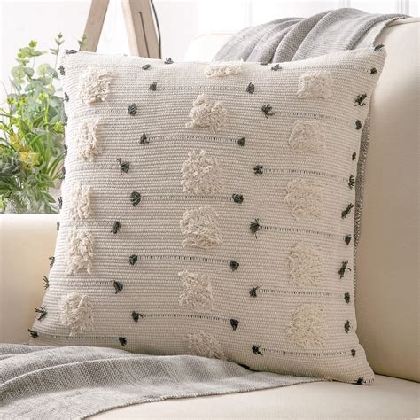 Phantoscope Boho Woven Tufted Series Decorative Throw Pillow X