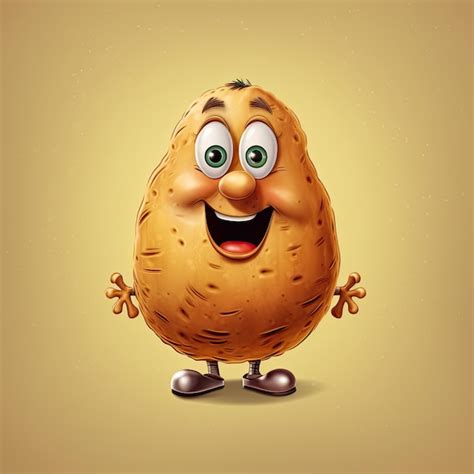 Premium Photo 3d Illustration Of Potato Character That Is Drawn In Cartoon Style Ai Generated