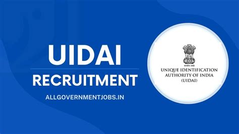 Uidai Jobs 2024 Apply For Section Officer Post