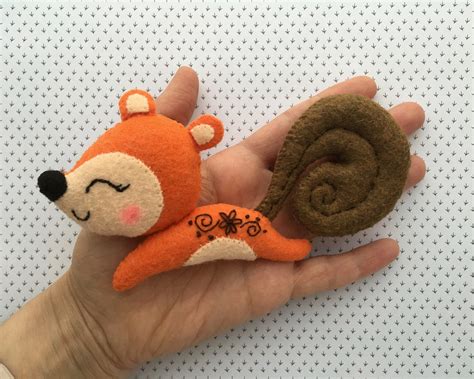 Squirrel Sewing Pattern Felt Christmas Ornament Forest Etsy