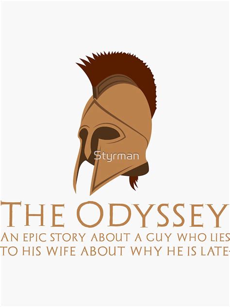 Ancient Greek Epic Poem The Odyssey Greek Mythology Sticker For