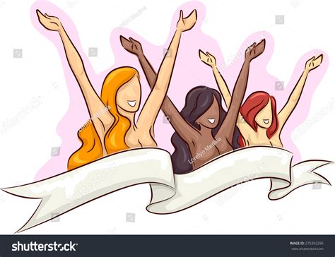 Illustration Naked Women Their Arms Raised Stock Vector Royalty Free 275392295 Shutterstock