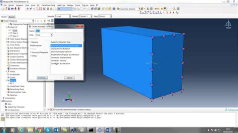 Applying Boundary Conditions In Abaqus Cae Part 1 Youtube