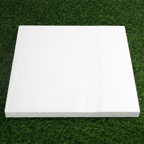 12 Pack | 12" White Styrofoam Foam Square Flat | eFavorMart