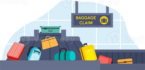 Conveyor Belt With Passenger Luggage Baggage Claim 35717753 Png