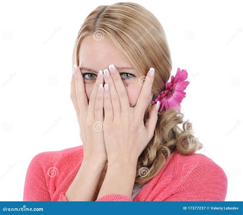 Blonde Encantador Imagen De Archivo Imagen De Manicura