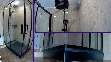 Душевая ширма+поддон.Квадро Black 120*80*195.Монтаж от А до Я. - YouTube