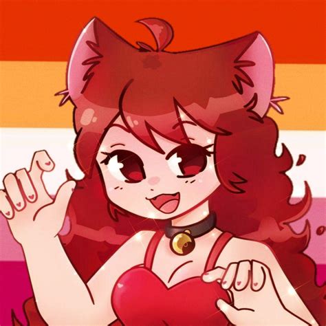 Cat Girl Girlfriend Lesbian Icon Anime Character Art Cat Girl