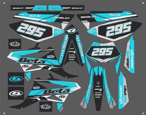 Graphic Kit Beta 50 Racing Cyan 2011 2020 Kitdeco Moto Fr