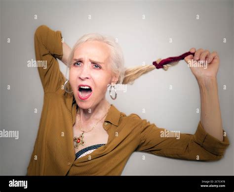Mature Woman Screaming Hi Res Stock Photography And Images Alamy