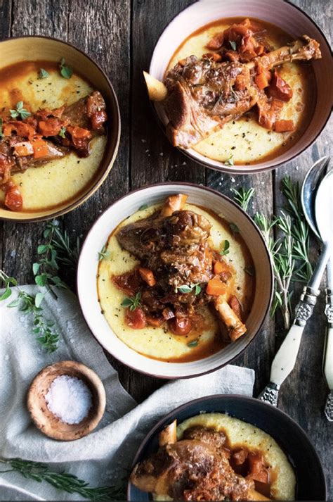 Braised American Lamb Shanks With Creamy Polenta Superior Farms