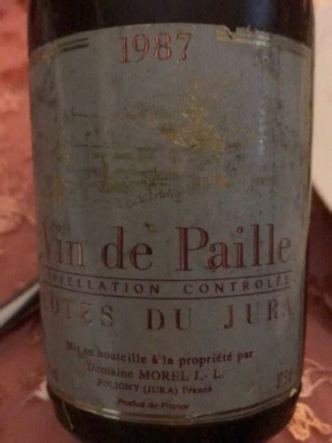 Domaine Morel Thibaut Vin De Paille C Tes Du Jura Vivino France