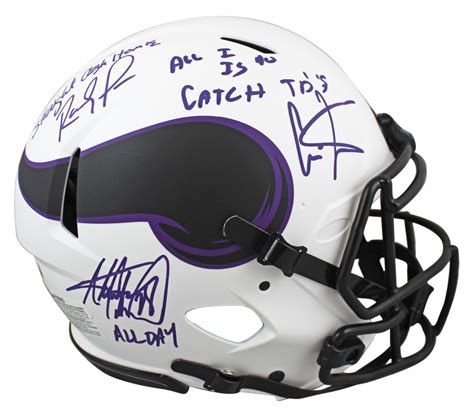 Randy Moss Cris Carter Adrian Peterson Signed Vikings Full Size