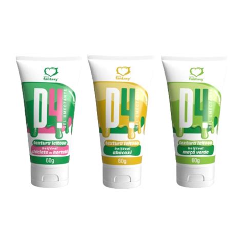 D4 Gel Umectante Textura Leitosa Beijável 60g Sexy Fantasy Litoral Sex Shop