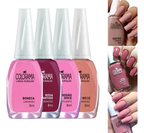 Colorama Kit Esmaltes Tons Nude E Rosa Cl Ssicos Mercadolivre
