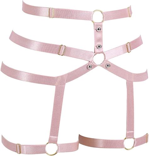 Womens Punk Harness Garter Belt Stockings Leg Waist Body Caged Strap Frame Lingerie Goth Club