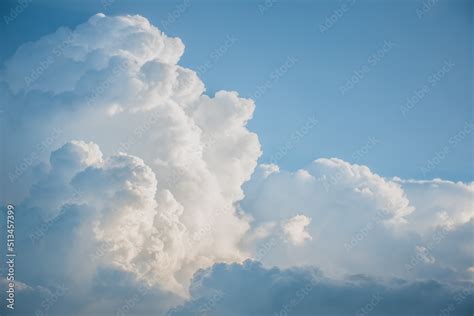 Beautiful blue sky with clouds. Anime sky clouds, anime style. Dramatic ...