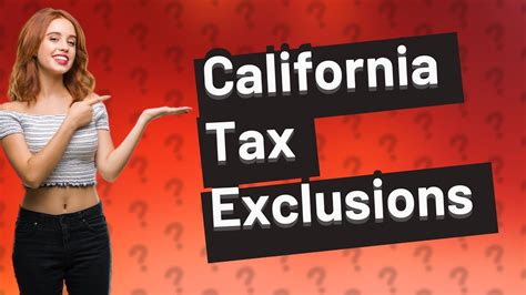 What Does California Exclude From Taxable Income Youtube