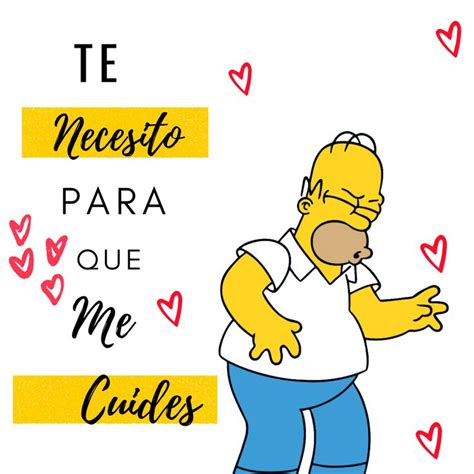 The Simpsons Character Is Standing In Front Of Hearts And Saying Te