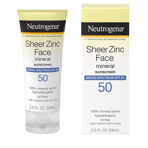 Amazon.com: Neutrogena Sheer Zinc Oxide Dry-Touch Mineral Face
