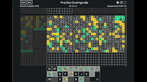 Perfect Duotrigordle (32 simultaneous Wordles) Speedrun - 3:25.11 - YouTube