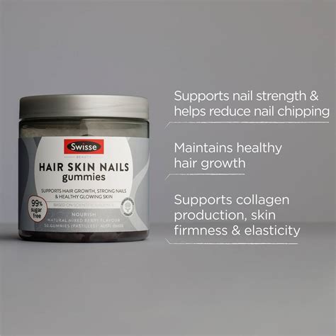 Swisse Beauty Hair Skin Nails Gummies For Healthy Skin 50 Pack Woolworths