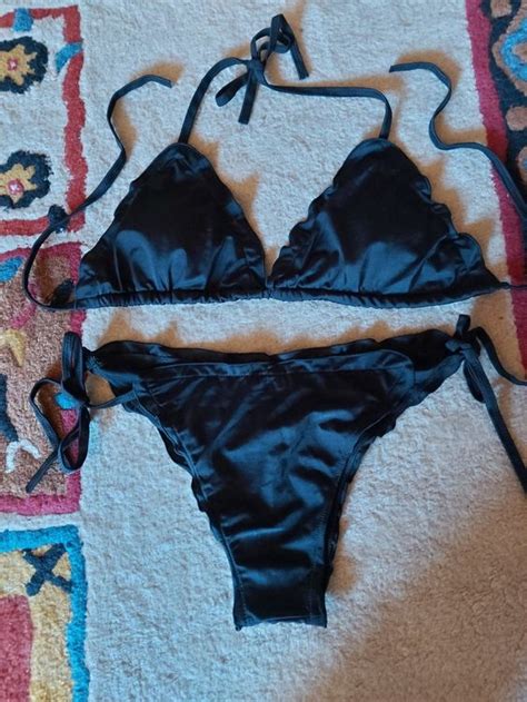 Schwarzer Bikini Gr L Mit Borte Kaufen Auf Ricardo
