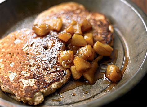 Oatmeal Pancakes With Cinnamon Apples Recipe — Eat This Not That