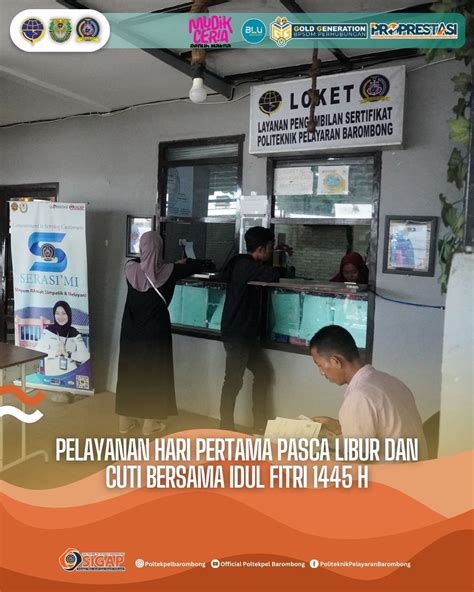 Pelayanan Hari Pertama Pasca Libur Dan Cuti Bersama Idul Fitri 1445 H